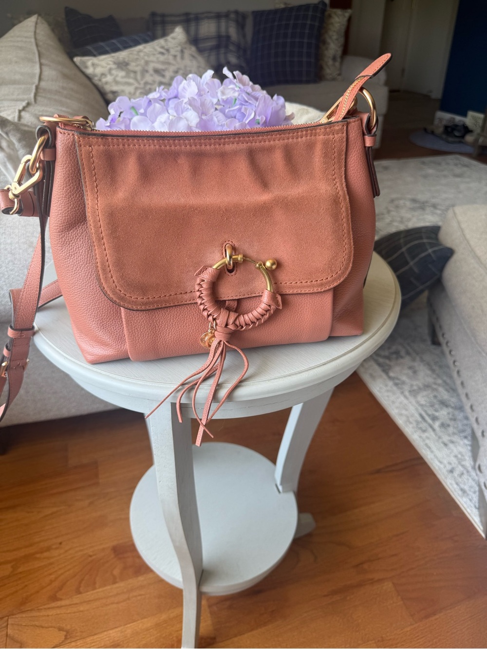 See By Chloé Joan Leather Shoulder Bag with Braided Ring - Picture 2 of 8